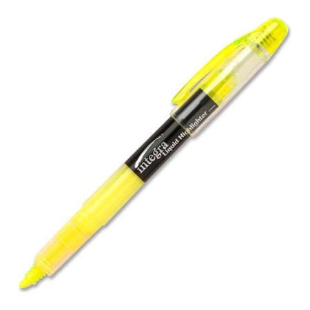 Integra Integra Liquid Highlighter, Chisel Tip, Fluorescent Yellow Ink, Dozen 30006